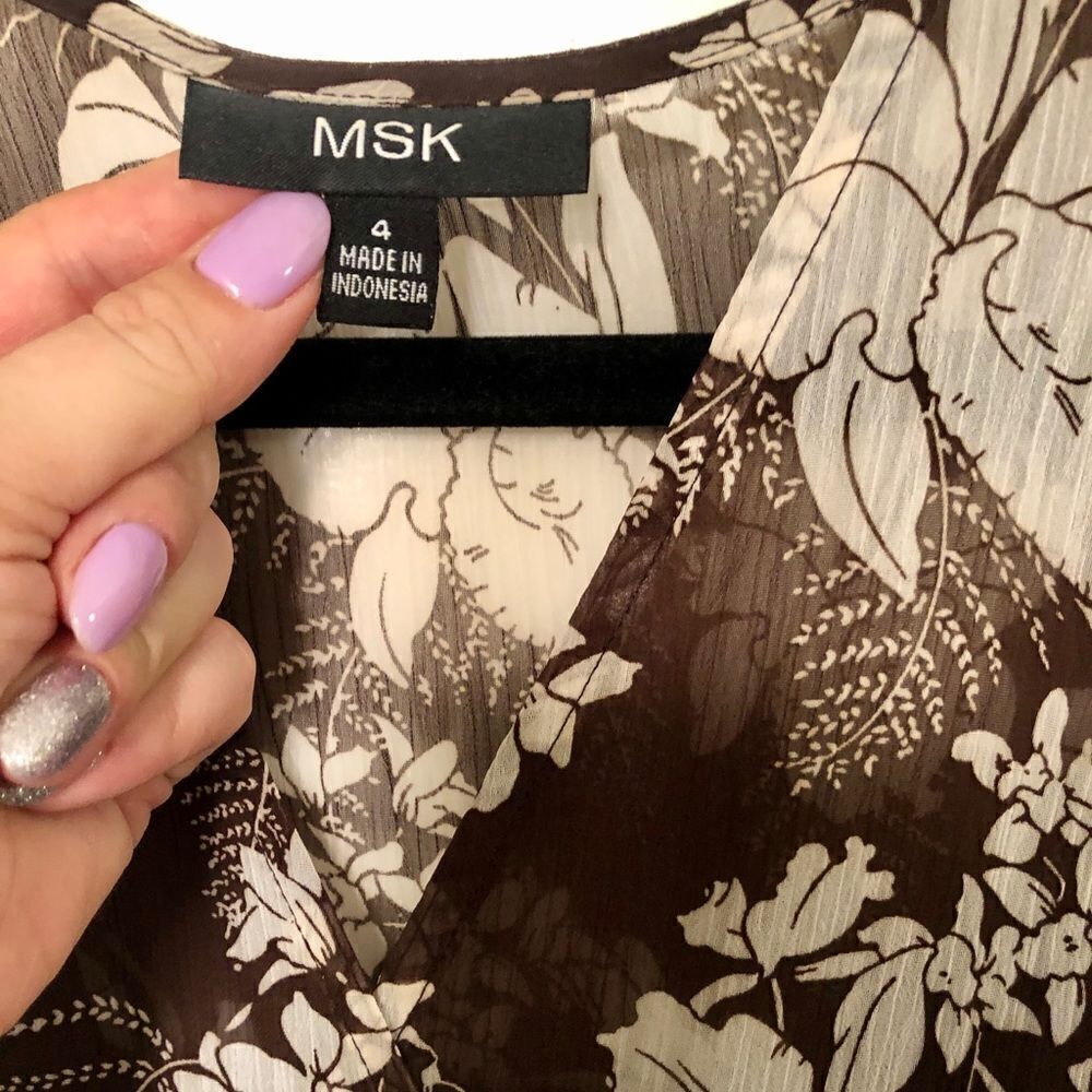 MSK summer midi sleeveless dress, Size 4 - Picture 4 of 5